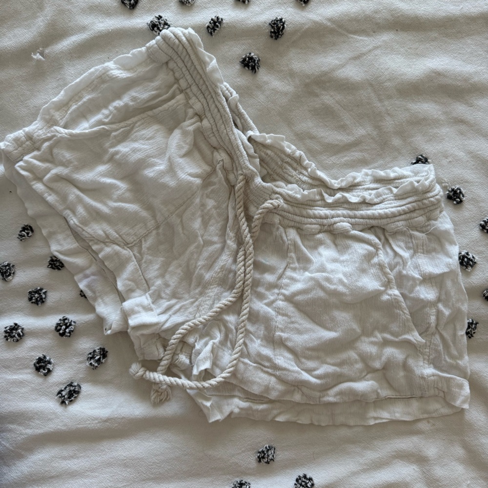 Y2K Roxy Linen Beach Shorts